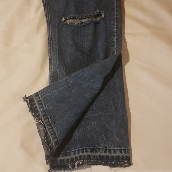 Sandro Paris Ripped Knee WideLeg Mom Jean size 36 - Picture 5 of 6